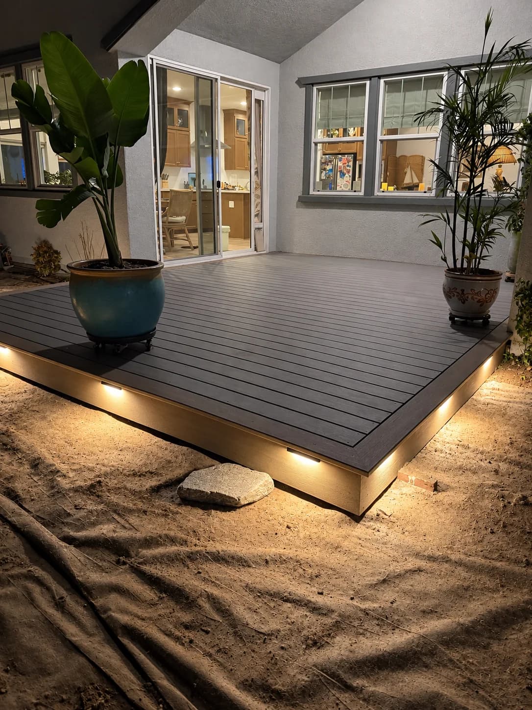 Courtyard Deck with Edge Lighting — project view 1