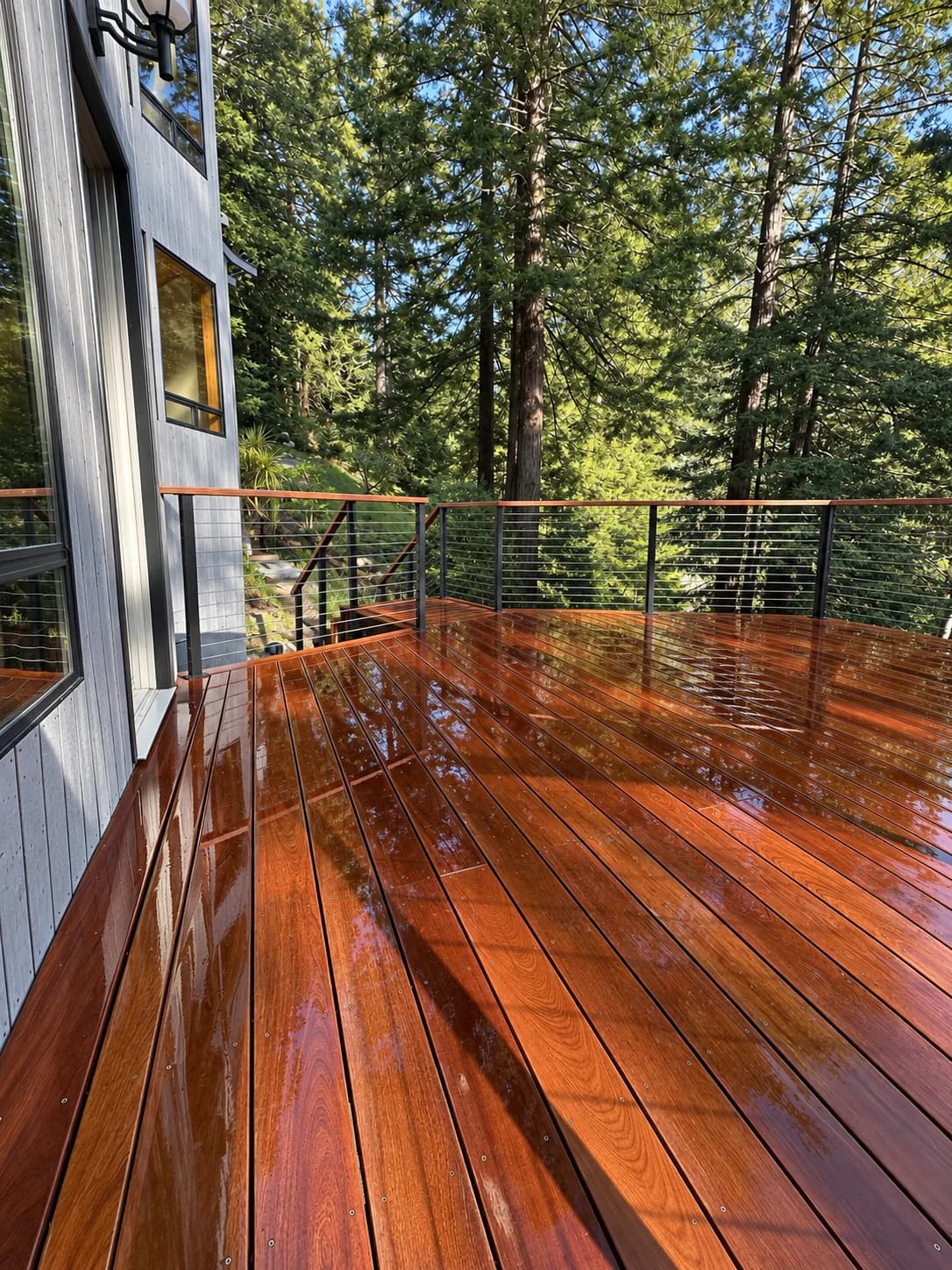 Warm Wood Forest Deck — project view 1