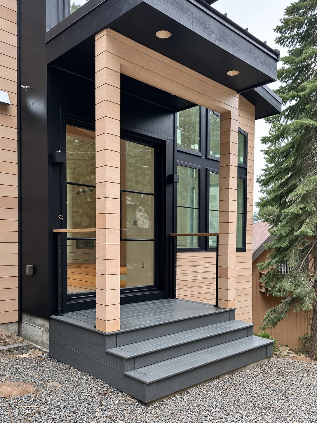 Modern Wood-Clad Entry — project view 1